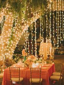 1pc10 Curtain 3*3m 300 Lights Led Curtain Lights Usb Remote Control String Lights Bachelorette Party Party Decoration Lights - Multicolor - View 3
