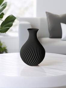 1 件现代简约棕色条纹塑料花瓶，用于蒲苇人造花球形家居装饰房间装饰餐桌中心装饰花瓶，适用于客厅婚礼派对复活节装饰 - 彩色 - 查看 10