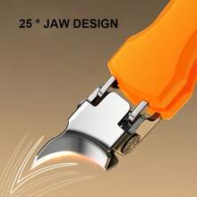 带笑脸的厚趾甲钳 - 大开口防溅设计，超锋利刀片，符合人体工程学的手柄 - 适用于嵌甲，家庭或沙龙使用 - 耐用结构，嵌甲护理，紧凑存储，经典款式，坚固结构，足部护理必备 - 彩色 - 查看 4