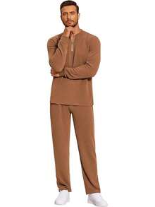 Mens 2 Piece OutfitsMen's 2 Piece Tracksuit Set  Sweatsuit Quarter Zip Jogging Long Sleeve Casual Sports Outfitsmen 2 Piece Set Old Money Men