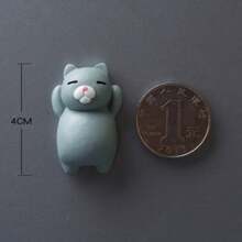 6pcs Cute Kitten Fridge Magnets, Colorful Resin Animal Magnetic Whiteboard Stickers, Decorative Magnets For Refrigerator, Office, Kitchen, Gifts For Friends And Family