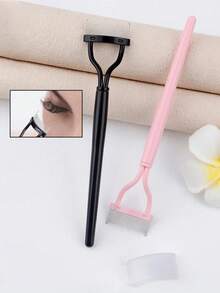 Half-Arc Steel Tooth Eyebrow Comb & Lash Brush 2-In-1 Tool - Eyebrow & Eyelash Shaping, Grooming & Styling Assistant - Multicolor - View 12