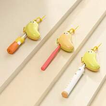 1/2 piezas - Caja para cepillo de dientes con forma de plátano - Funda reutilizable para cepillo de dientes con clip - Caja de almacenamiento de cepillo de dientes de plástico duradero - Funda protectora portátil y linda para cepillo de dientes, adecuada para viajes de negocios y uso doméstico - Adecuada para todos los cabezales de cepillo de dientes estándar - Funda protectora para cepillo de dientes en pareja (el fondo amarillo es verde, el fondo verde es amarillo)