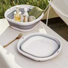 Portable Silicone Foldable Washbasin, Vegetable Wash Basin, Student Dormitory Plastic Foot Bath And Foot Wash Basin, Multi-Purpose Basin - Multicolor - View 4