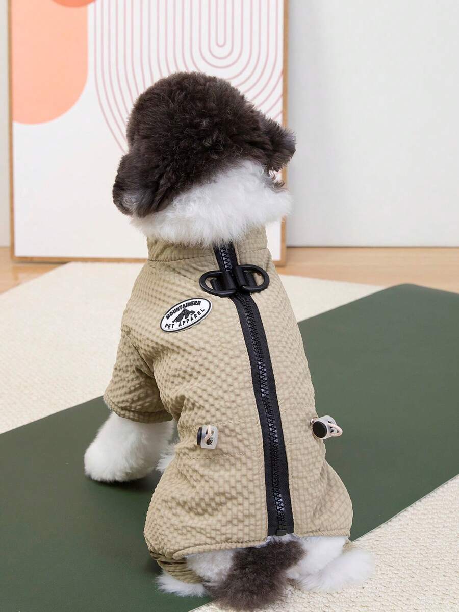 Haustierkleidung, Hunde 4-Bein Jumpsuit Weste, Herbst/Winter Gefütterte Fleecejacke Outfits