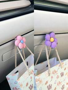 Flower Shaped Car Glove Box Hook, Creative Passenger Side Hanging Hook, Car Interior Storage Organizer Accessory - Nhiều màu - Xem 12
