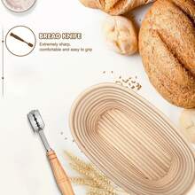 Oval Bread Proofing Baskets, Complete Sourdough Bread Baking Supplies For Beginners & Pros, Bread Making Tool Kit With Cloth Liner Bread Lame Scraper - Multicolor - View 3