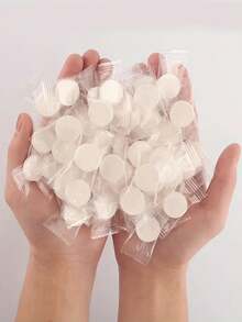 50 Disposable Travel Compressed Towels Portable Face Towels Makeup Compression Towel, Coin Tissue, Mini Portable Compression Towel For Going Out, Suitable For Parties, Weddings, Christmas, Halloween, Mother's Day, Families, Dinners, Dormitories, Offices, Companies, Outdoors, Kitchens, Bathrooms, Home, Household Items, Schools, Students, Dormitory Daily Necessities, Camping, Travel, Trips, Saudi National Day