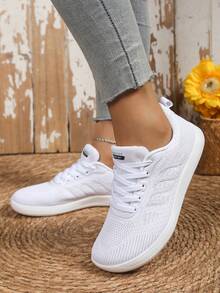 AOSEIN 女士宽版运动鞋 - 白色 - 查看 4