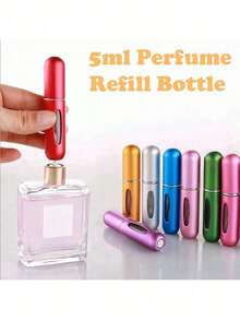 1 Piece Of 5 Ml Bottom-Fill Self-Pump Perfume Spray Bottle, Portable Cosmetic Refill Bottle, Reusable Refill Perfume Sprayer, Mini Cosmetic Bottle, Easy To Travel With, Suitable As A Birthday Gift Or Holiday Gift For Family And Friends - Hồng - Xem 1