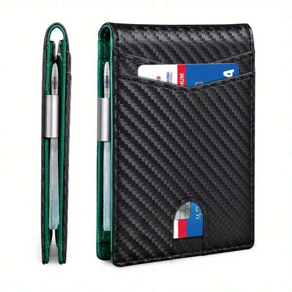 Rfid Carbon Fiber Luxury Men Wallets Money Bag Slim Thin Man Card Holder Wallet For Men Small Short Purse Male Vallet Billfold