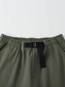 Annil 童装男童中大童青少年抓绒全腰梭织棉裤防风保暖复合抓绒软壳裤冬季紧身裤 - 綠色 - 查看 3