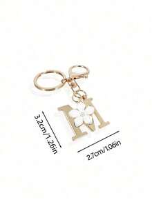 1个高级优雅金色字母钥匙扣，A-Z字母3D吊坠，配樱花挂饰，时尚合金钥匙圈，可作背包挂饰或汽车钥匙链，是女士的完美配饰，情侣礼物，经典简约钥匙扣，装饰品，包包挂饰，非常适合送给朋友、家人、情侣、女友，也是一份重要的礼物和节日纪念品。 - 彩色 - 查看 11