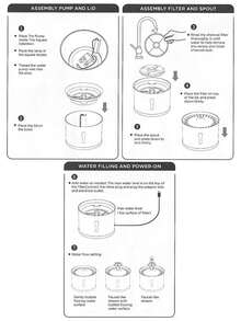 PETSIN 1 件装自动 USB 电动宠物饮水器，适合猫狗自由饮水 - 彩色 - 查看 10