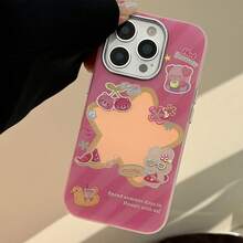 Carcasă de telefon Star, cu design aurit magenta și animale, pentru 16, rezistentă la șocuri, compatibilă cu Apple 15 Pro Max, 14, 13, 11, stil creativ și drăguț INS