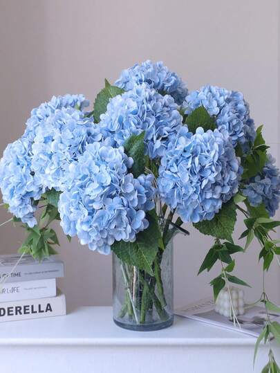 6/3支仿真绣球花，高品质仿真花，适合DIY婚礼花束、春季家居装饰、派对、客厅、厨房、花园、酒店、办公室、卧室、母亲节礼物