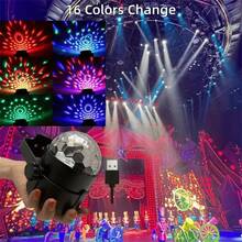 1pc Multifunctional LED Magic Ball Light, Party & Disco Atmosphere Lamp, USB Powered, Suitable For Home Decor, KTV, Wedding And Holiday Celebration - 2PC Bracket Magic Ball - View 6