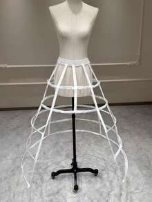 قطعة واحدة تنورة داخلية للنساء بيضاء وسوداء مناسبة لجميع المواسم، تنورة داخلية قصيرة، تنورة داخلية منفوشة، تنورة داخلية لولوليتا، تنورة داخلية ضخمة وفخمة لفستان الزفاف، تنورة داخلية شيفون ثلاثية الحلقات، تنورة داخلية خماسية الحلقات مفتوحة الشق، تنورة داخلية قفص متعددة الطبقات مدعمة بعظام فولاذية، تنورة داخلية باروك وروكوكو قابلة للتعديل، مناسبة للهالوين والزفاف والحفلات وتنكر الملابس الخريفية للنساء - متعدد الألوان - مشاهدة 7