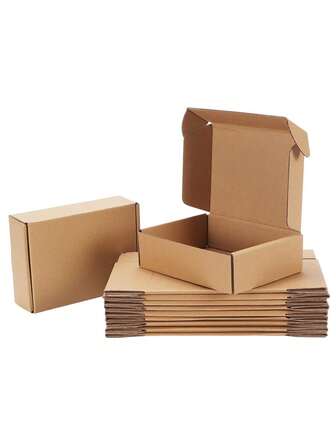 5.9x5.9x2 Inches Small-Sized Shipping Boxes , Brown Corrugated Cardboard Box, Literature Mailer Boxes For Small Business Packaging, Mailing, Shipping Can Be Used For Packaging Christmas Gifts(Please Check If It Is The Size You Need Before Making The Purchase)