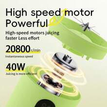 1 Stück 1500mAh aufladbarer 500ml tragbarer Entsafter-Mixer, mit 1 Haupteinheit, 1 Behälterdeckel, 1 Behälter, Hochkapazität, multifunktionaler Fruchtentsafter, Mini Smoothie-Mixer, einfach zu reinigen, zum Herstellen von Milchshakes, Slushes, Säften, ideal für Zuhause und Reisen