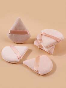 6个杏色粉扑，三角形化妆海绵，超柔软干湿两用定妆粉扑，便携化妆工具 - 杏色 - 查看 3