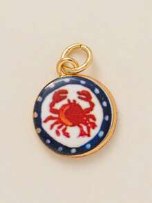 1pc Fashionable And Exquisite INS Marine Creature Conch Lobster Crab Shell Fish Clover DIY Pendant, Plated With 18K Gold, Not Easily Oxidized, Suitable For Wives And Mothers To Freely Match. - Multicolor - View 19