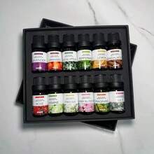 1瓶水溶性香薰精油，10毫升/0.34液盎司，包含樱花、香氛、紫罗兰、洋甘菊、白桃、薰衣草、尤加利、香草、薄荷、葡萄、荔枝等多种香型，适用于加湿器、香薰机、DIY香水、蜡烛制作。 - 多樣化香型 - 查看 10