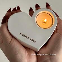 Silicone Heart Candle Holder Mold - DIY Resin & Concrete Casting Moulds, Tealight Holder For Home Decor Crafts