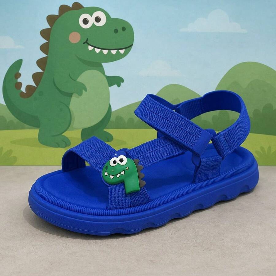 Papete Dinossauro Sandália Dinossauro Infantil Menino Leve - Azul Royal - Visão 1