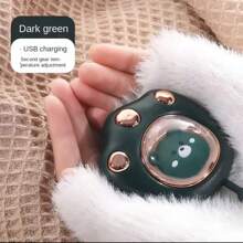 OBOVAY 1pc Mini Reusable Hand Warmer, USB Rechargeable, Fast Heating, Cute Cat Paw Design, Instant Warm Hands, Suitable For Cold Winter, 1200mAh