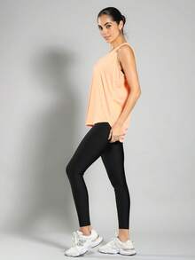 FITNATION Women's Fitness Tank Top With Elongated And Rounded Front And Back In DRYFIT Technology Fabric, Ideal For The Gym - cá hồi - Xem 5