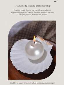 قطعة واحدة، شمع اللؤلؤ الصدفي، شموع العلاج بالروائح، شموع ديكور المنزل، شموع الزفاف، شموع العشاء الرومانسي الفاخرة بالروائح والؤلؤ، شموع صدفية بالروائح الجوية، هدايا مثالية للعطلات