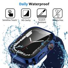 Apple Watch Case Cover, Apple Watch Screen Protector, 2 In 1 Apple Watch Case, 1pc 2 In 1 Case Compatible With Apple Watch Series 4 5 6 7 8 9 10 SE SE2 Ultra With Built-In Screen Protector, Straight Edge Hard PC Full Body Protective Cover For Apple Watch 40/41/42/44/45/46mm