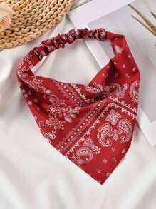 1件2025复古发带，均码，装饰布三角发带，弹力三角围巾发带，感恩节女士发饰，优雅发带 - 彩色 - 查看 19