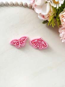 2pcs/Set, Butterfly & Moth Polymer Clay Earring Cutters,Embossing Clay Earring Cutter For Polymer Clay Jewelry Making, Polymer Clay Stud Earring Making Tool, Clay Jewelry Making Kit, DIY Earring Gift, - For Handmade Earring Making - Suitable For Beginners & Jewelry Artists, Polymer Clay Stud Earring Making Tool, Clay Jewelry Making Kit, Clay Earring Molds, Made By PLA