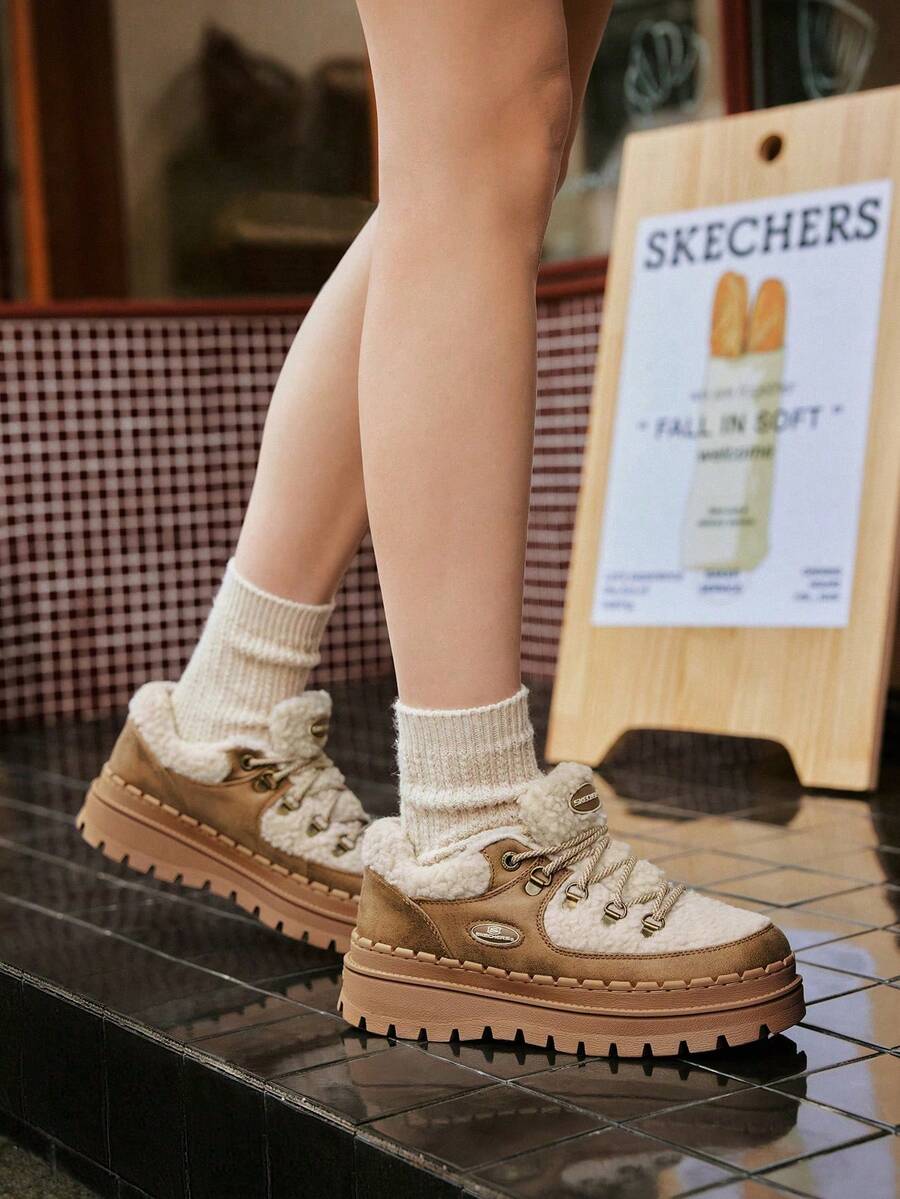 SKECHERS Modne, sportowe, casualowe, retro, buty na platformie, odpowiednie dla studentów, na prezenty urodzinowe, dojazdy do pracy, piesze wycieczki, outdoor, mokasyny 169030