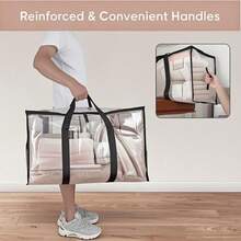 Heavy Duty Clear Moving Storage Bags With Zippers, 24 Gallons, For Quilts (6 Pack) - Xóa 6 lần đếm - Xem 5