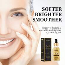 IREV 30毫升24K金玻尿酸精华液，含金箔，减少皱纹，紧致肌肤，富含维生素E和视黄醇玻尿酸精华 - 黃色 - 查看 8