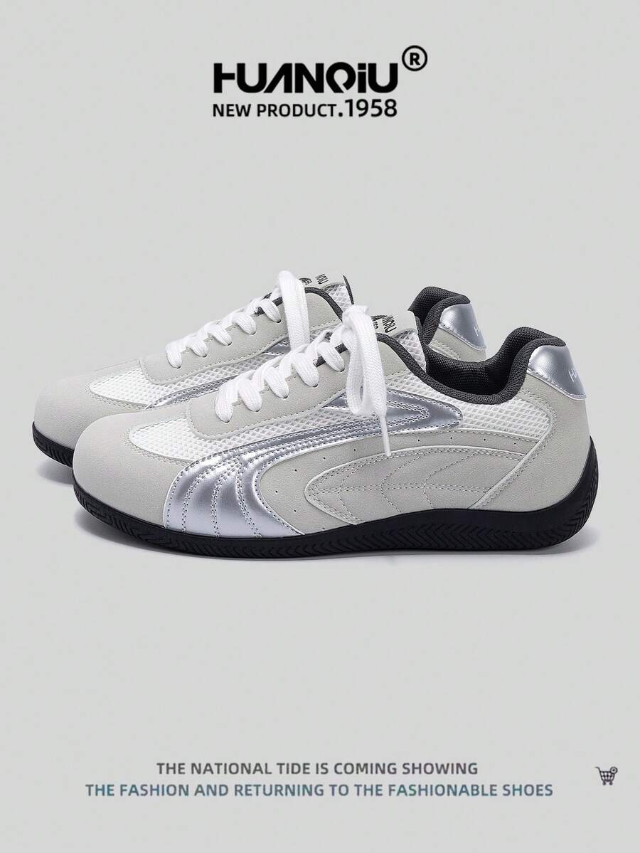 HUANQIU 2025新款男鞋男士滑板鞋一双时尚休闲透气高帮居家办公户外运动鞋多功能轻便舒适德迅鞋赛车鞋休闲鞋休闲鞋跑步鞋灰色四季鞋
