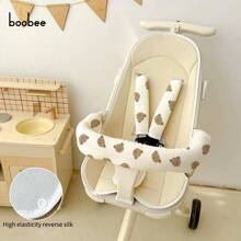 3 Stück/Set Baby Kinderwagen Griffabdeckung, Gurtpolster, abnehmbar & waschbar, 3D Waben atmungsaktives Design, universelles Kinderwagen Zubehör