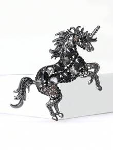 复古合金马胸针 - 时尚动物别针，男女皆宜，适合派对装扮配饰/朋友聚会徽章礼物