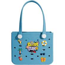 Multi-Size Rubber Women's Beach Bag, EVA Waterproof And Durable Shoulder Tote Bag, Fashionable And Casual, A Lightweight Handbag And Shopping Bag With Multiple Colors Available, Suitable For Beach, Swimming Pool, Vacation Travel - Large/Medium/Small - 彩色 - 查看 20