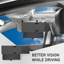 Upgraded Car Sun Visor Extender With Side Sun Shades, Anti-Glare Driving Sun Visor - Black - View 7