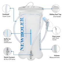 NEWBOLER 2L/3L TPU Water Bladder Water Reservoir Hydration Pack Water Storage Bag Outdoor Sports Running Hydration Vest Backpack - Multicolor - View 7