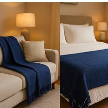 Giant Luxury Sofa Blanket 120x210 Protective Sofa Cover Type - 軍綠色 - 查看 9