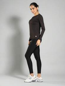 FITNATION Women's Long Sleeve T-Shirt With UV50 Sun Protection - Black - View 4
