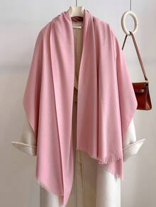 FADZOYLE 1件装女士优雅纯色围巾羊绒披肩头巾，四季皆宜，秋冬季保暖，短流苏加长款，简约优雅，多功能颈部围巾，适合办公室、户外、日常使用，可作礼物、晚宴、婚礼配饰，也可作为礼服搭配。 - 彩色 - 查看 27