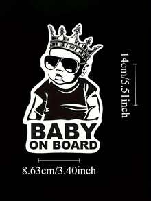 1张乙烯基“车内有婴儿”贴纸，趣味儿童汽车窗贴，耐用防水，易于粘贴和移除 - 惡搞小孩 - 查看 8