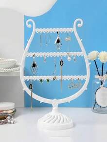 1 pieza Soporte de exhibición de joyería, organizador de aretes y pendientes - Multicolor - Ver 3