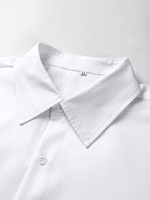GloMan The Essential Men's Dress Shirt, Old Money Style Classic White Button Up For Wedding & Banquet, Loose Fit Long Sleeve Formal Top, All Season Versatile Office Commuting To Vacation Daily Wear Gift For Him,Perfect Valentine's Gift - White - View 5